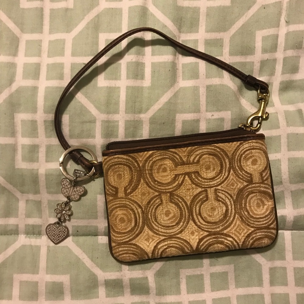 Coach Wristlet w/ Keychain